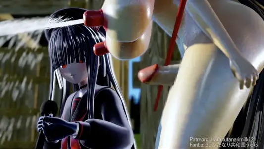 [3Dふたなり共和国(うらら)](5分8秒)乳搾り体験で出ちゃったふたなり