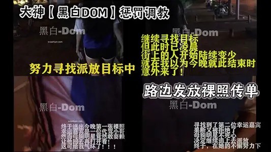 大神【黑白DOM】惩罚调教_路边发放裸照传单