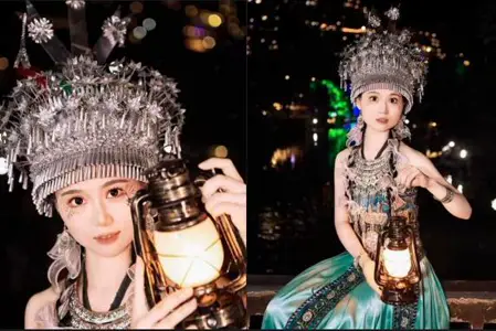 云南下海少女【倪允娜】凭借少数民族服饰引来大量金主打卡爆操