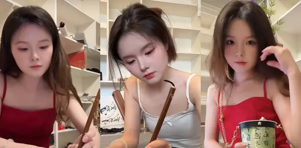 B站才艺主播【野猫书法央央】大尺度福利视频流出，完美身躯大胆展示才女擦边最为致命